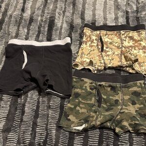 Men's Black and Camouflage Boxer Briefs